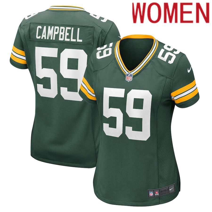 Women Green Bay Packers #59 DeVondre Campbell Nike Green Nike Game NFL Jersey